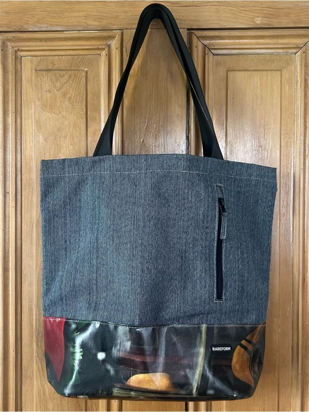 Rareform Cora Tote Laptop Bag Snap Closure Made From Recycled Billboard Vinyl CA